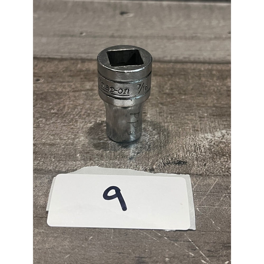 Snap-on SW-141 7/16 12-Point Shallow Socket 1/2 Drive USA Made Chrome Hand Tool